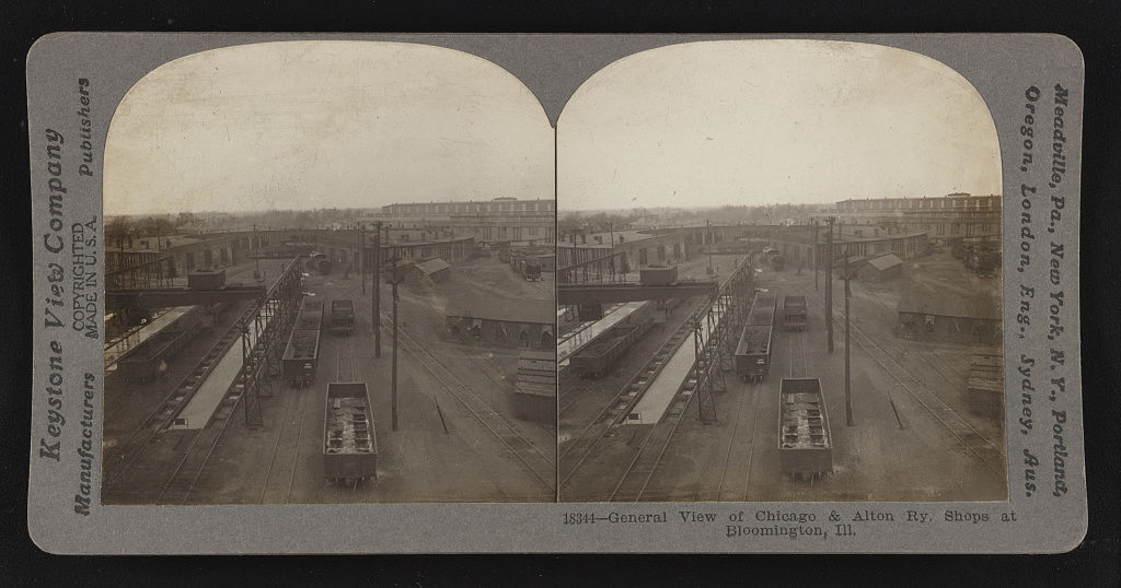General view of Chicago & Alton Ry. shops at Bloomington, Ill.